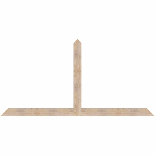 Ekena Millwork Portland Smooth Timber Gable Bracket, Douglas Fir, 108"W x 54"H x 1 1/2"D x 5 1/2"F, 12/12 Pitch GBW108X54X0206POR00SDF - main